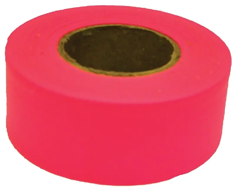 150 Ft. L X 1.2 In. W Pvc Flagging Tape Fluorescent Pink
