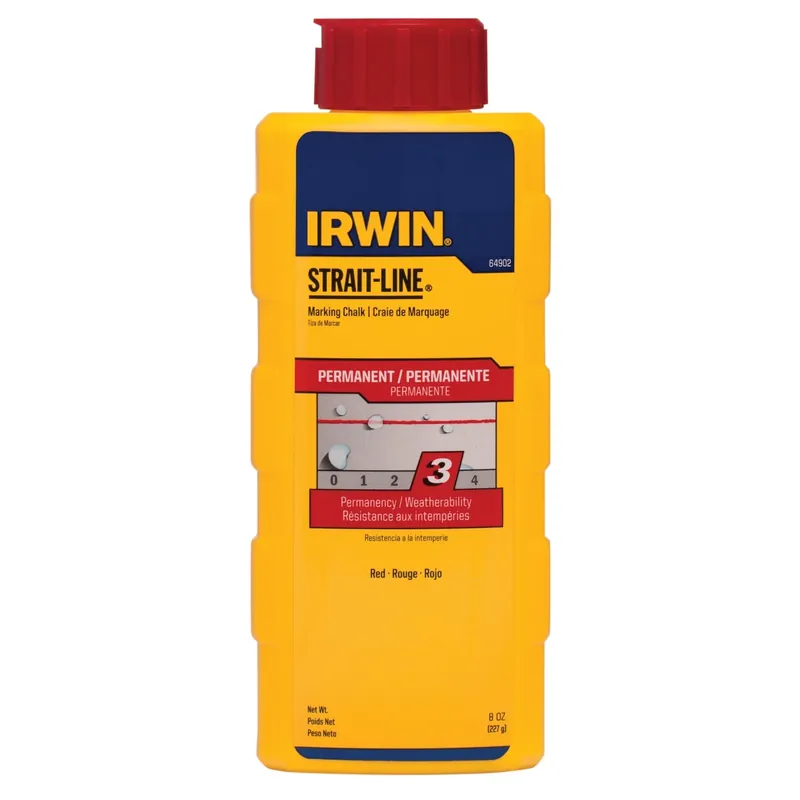 Strait-line 8 Oz Permanent Marking Chalk Red 1 Pk