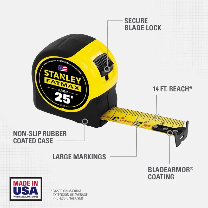 Fatmax 25 Ft. L X 1.25 In. W Compact Wide Blade Tape Measure 1 Pk