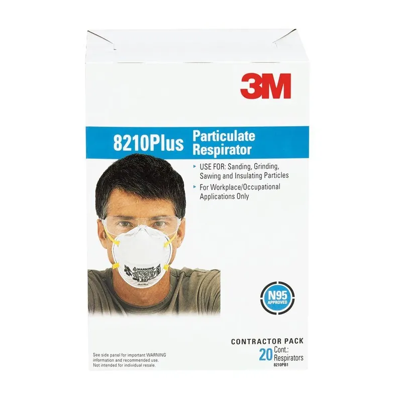 N95 Paint Prep Cup Disposable Respirator White One Size Fits Most 20 Pk