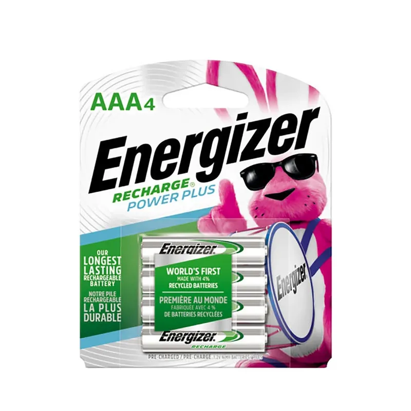 Energizer Recharge Nimh Aaa 1.2 V 850 Mah Rechargeable Battery Nh12bp4 4 Pk