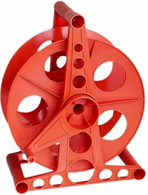 150-foot Cord Storage Reel With Stand, Heavy Duty Orange Plastic
