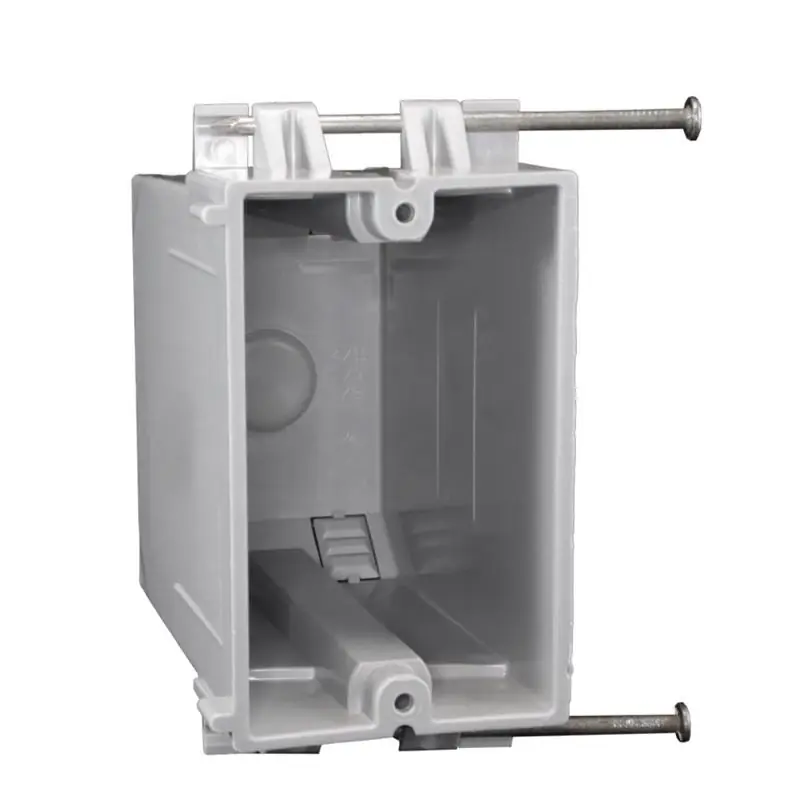 Ez Box New Work 22 Cubic Inch Rectangle Pvc 1 Gang Switch Box Gray