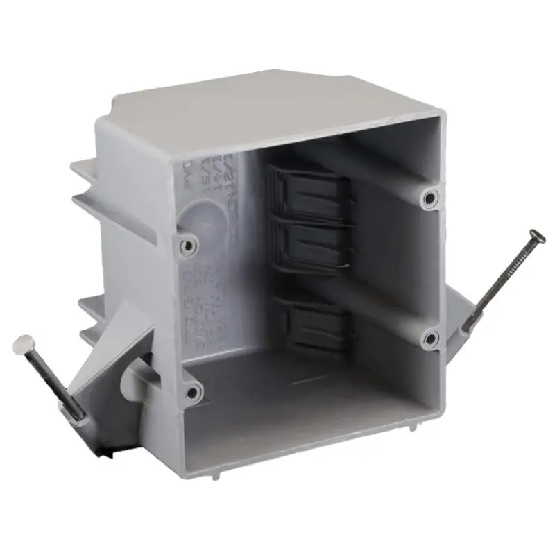 Ez Box 32 Cu In Pvc 2 Gang New Work Electrical Outlet Box Gray