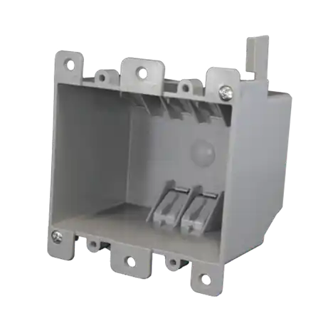 Ez Box 25 Cubic Inches Old Work Pvc 2 Gang Electrical Outlet Box Gray