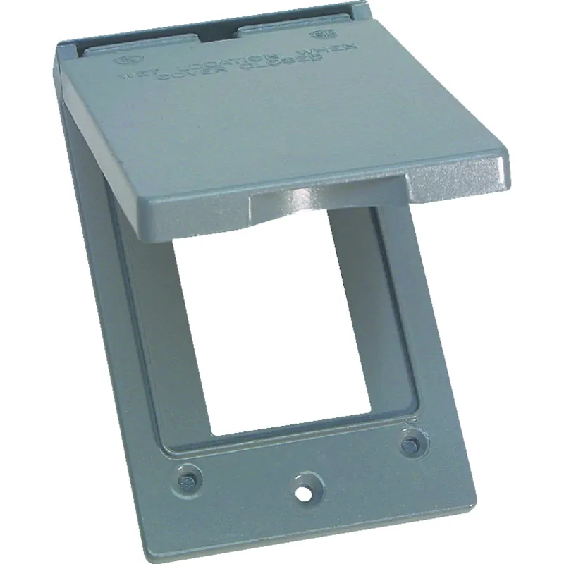 Engineered Solutions Rectangle Metal 1 Gang Vertical Gfci Cover For Wet Locations