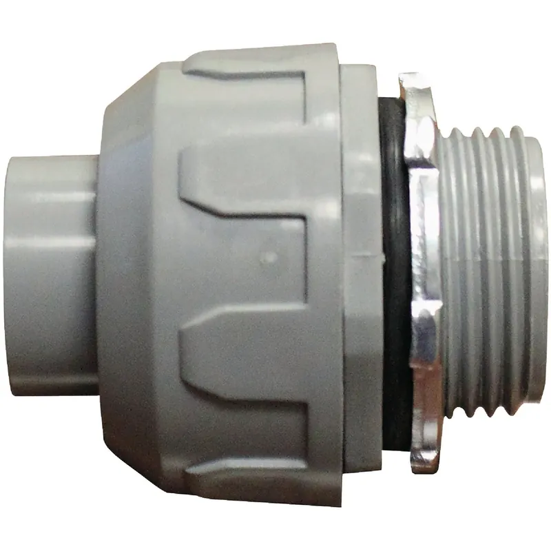 Proconnex 1/2 In. D Plastic Straight Connector For Liquid Tight 1 Pk