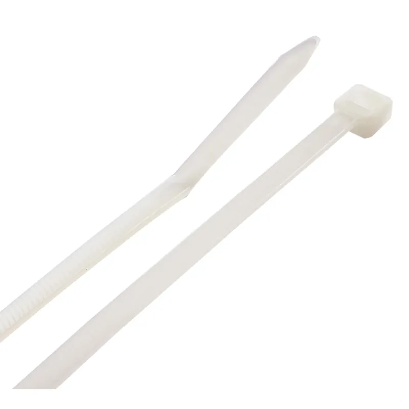 11 In. L White Cable Tie 100 Pk