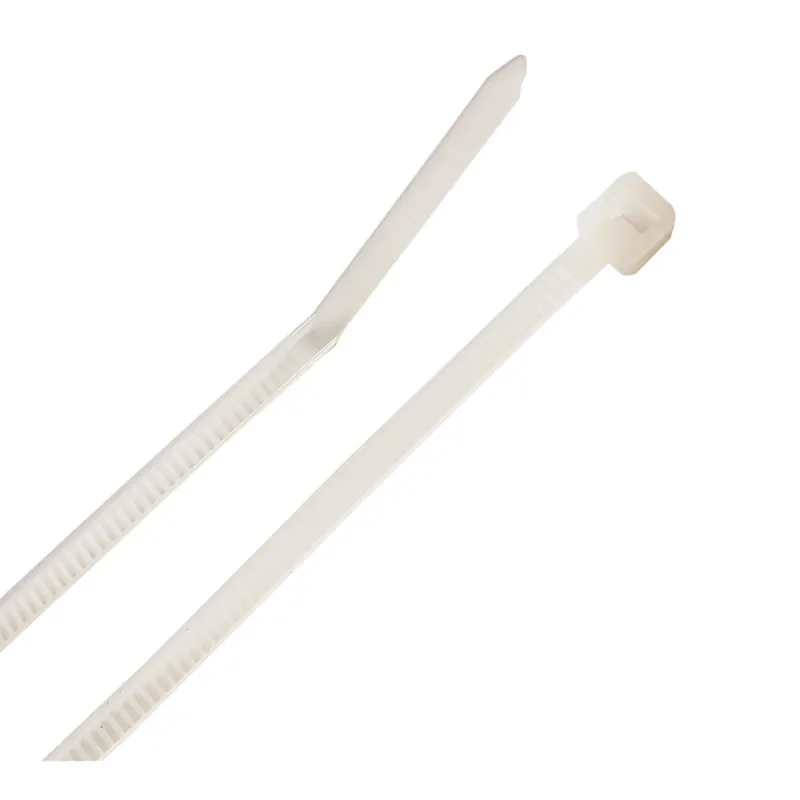 4 In. L White Cable Tie 100 Pk