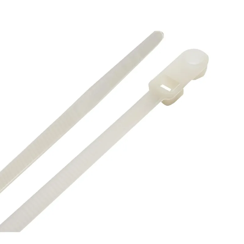8 In. L White Cable Tie 20 Pk