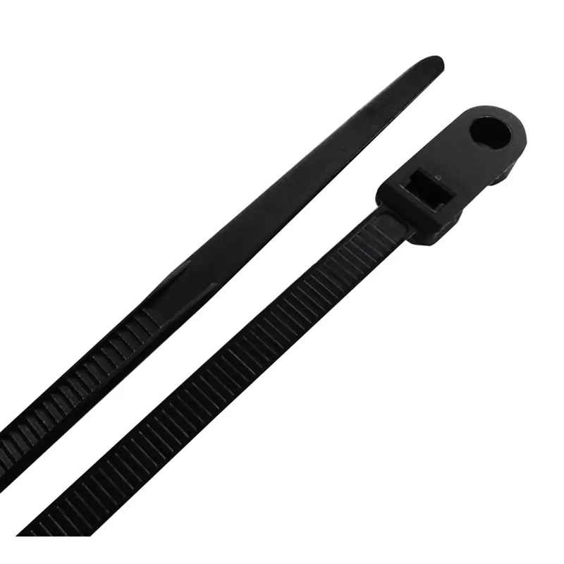8 In. L Black Cable Tie 15 Pk