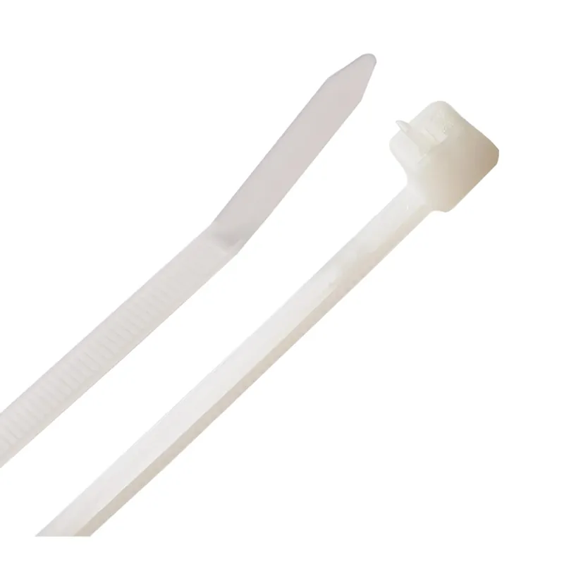 8 In. L White Cable Tie 25 Pk