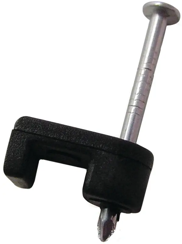 3/16 In. W Plastic Insulated Wire Staple 25 Pk
