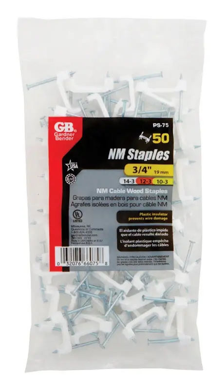 3/4 In. W Plastic Insulated Cable Staple 50 Pk