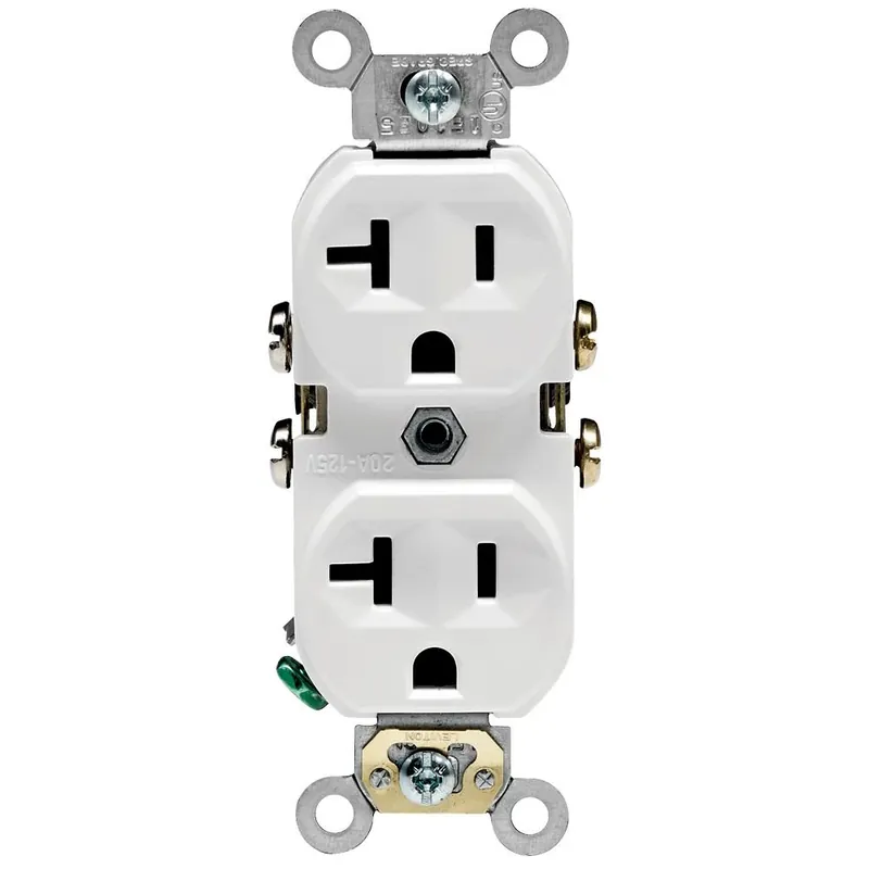20 Amps 125 V Duplex White Outlet 5-20r 1 Pk
