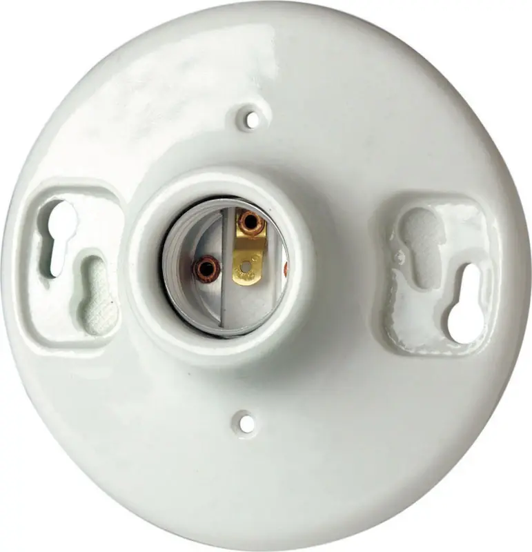Porcelain Incandescent Medium Base Keyless Lampholder 1 Pk