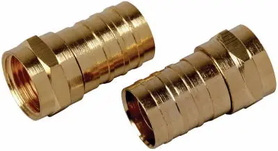 Monster Just Hook It Up Crimp-on Rg6 Coaxial Connector 2 Pk