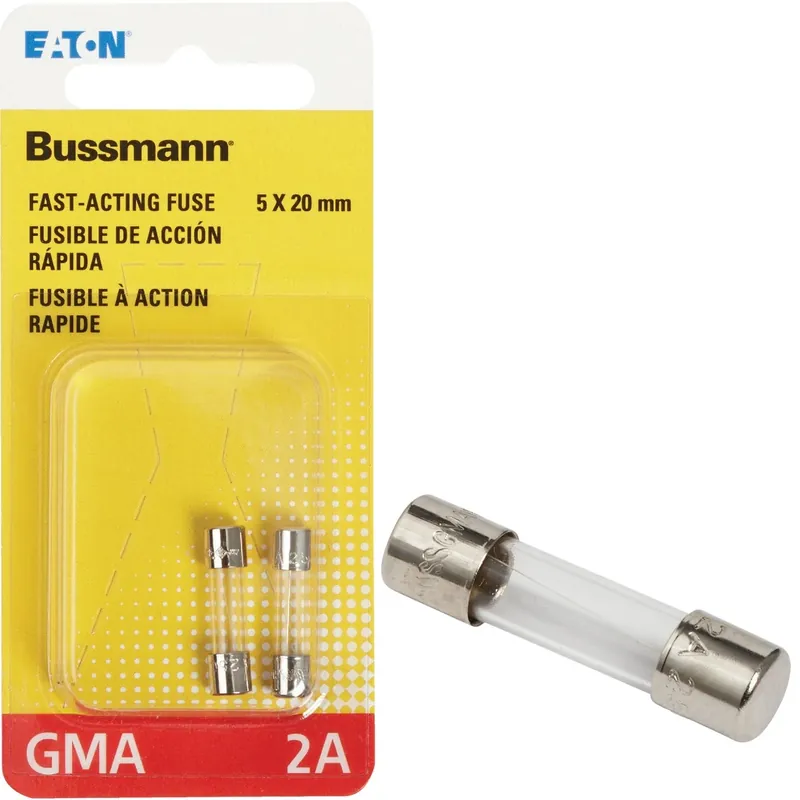 2 Amps Fast Acting Glass Fuse 2 Pk
