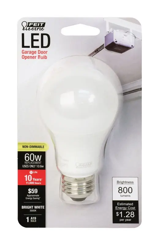 A19 E26 (medium) Led Bulb Bright White 60 Watt Equivalence 1 Pk