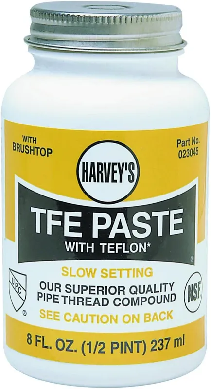 023045 Pipe Thread Compound, 8 Fl-oz Liquid Paste, White Sealant