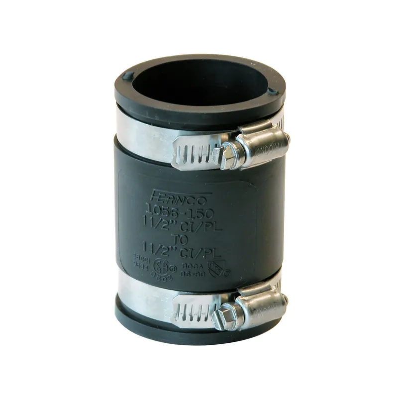 Schedule 40 1-1/2 In. Hub Each X 1-1/2 In. D Hub Pvc Flexible Coupling 1 Pk