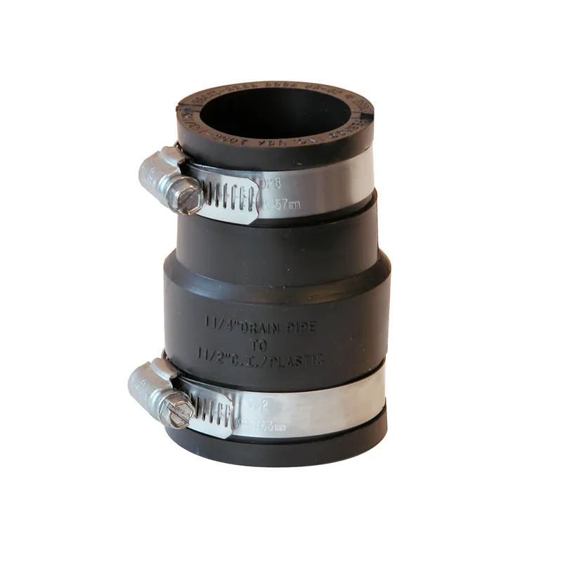 Schedule 40 1-1/2 In. Hub Each X 1-1/4 In. D Hub Pvc Flexible Coupling 1 Pk