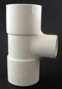Reducing Pipe Tee, 1 X 1 X 3/4 In, Socket X Socket X Fpt, Sch 40