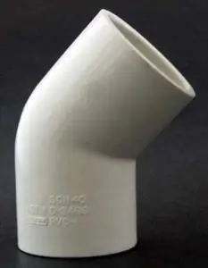 035484 1-1/4 In. 45 Degree Pipe Elbow, Socket X Socket, Sch 40 Pvc