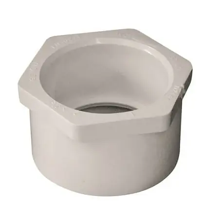 437251bc 2 Inch X 1-1/2 Inch Schedule 40 Pvc Reducing Bushing