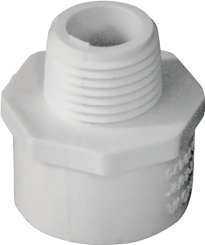 Pvc Adapter Male Slip X Male Iron Pipe 3/4" X 1/2"
