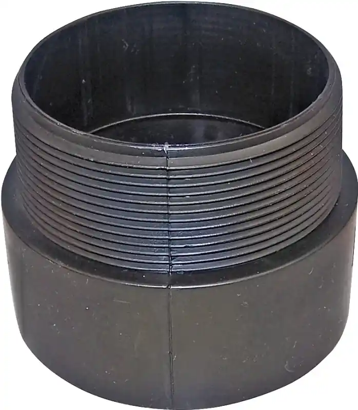 1-1/2 Inch Abs Male Adapter, Schedule 40, Mnpt X Hub Connection, Black
