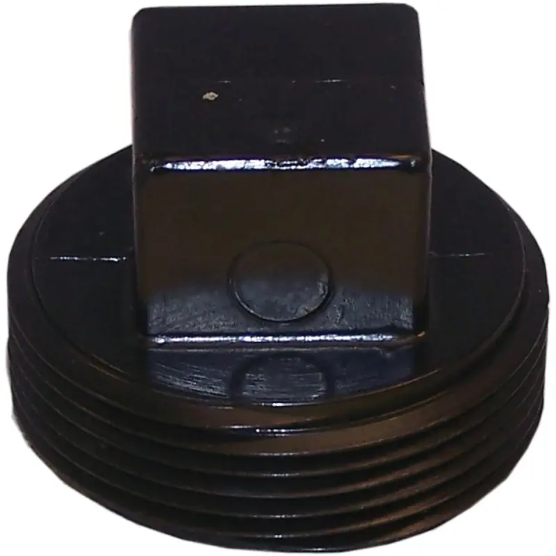 1-1/2 Inch Abs Threaded Plug, Schedule 40, Mnpt Connection, Black