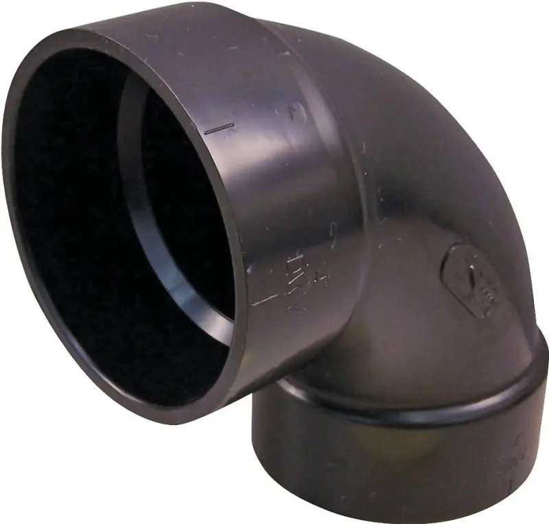 2 Inch Abs Medium Sweep 90 Degree Elbow - Hub To Hub Connection