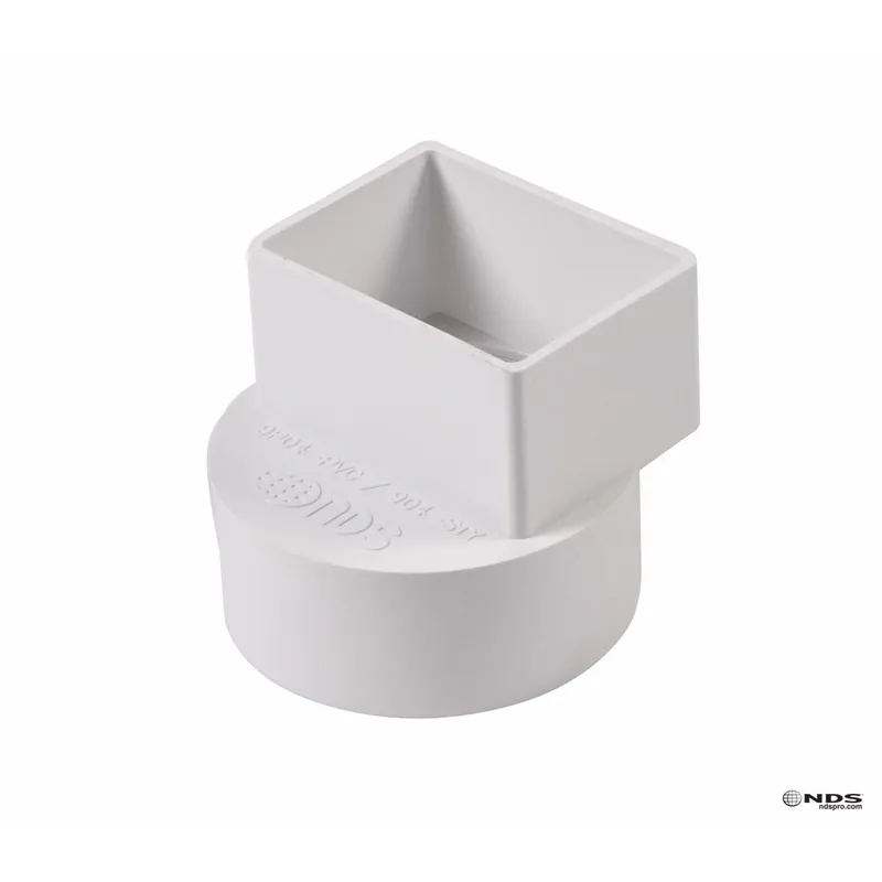 Schedule 35 2 In. Hub Each X 3 In. D Female Pvc Flush Downspout Adapter 1 Pk