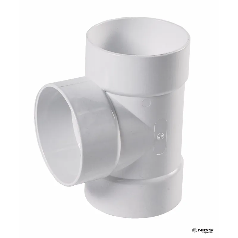 Schedule 35 4 In. Hub Each X 4 In. D Hub Pvc Straight Tee 1 Pk