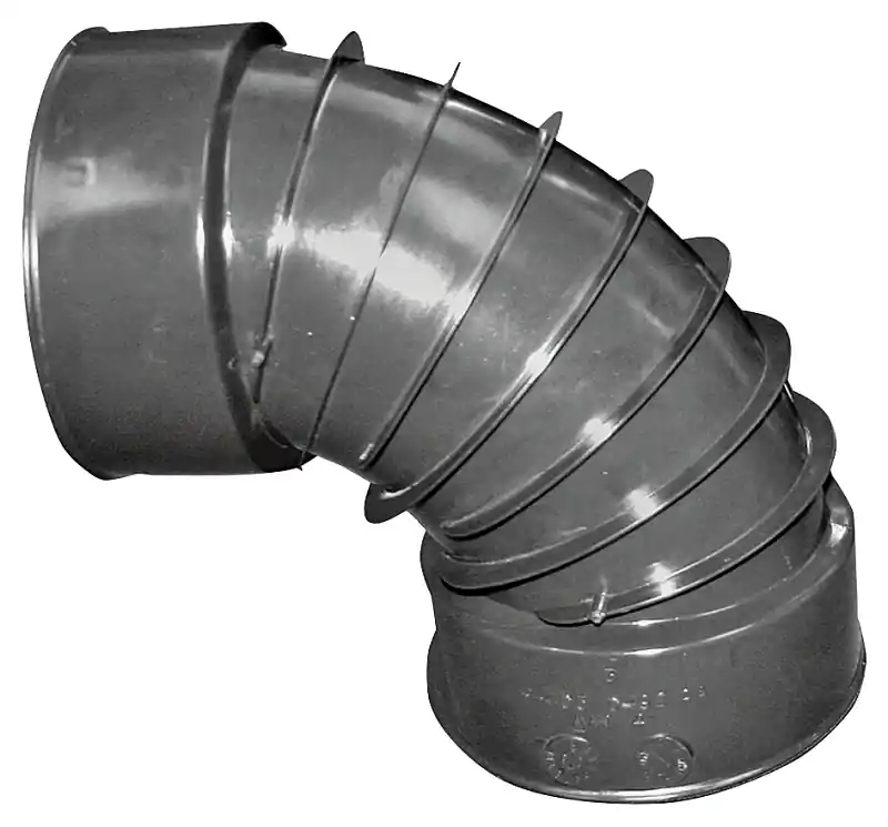 4 In. Snap X 4 In. D Snap Polyethylene 8 In. 90 Degree Elbow 1 Pk