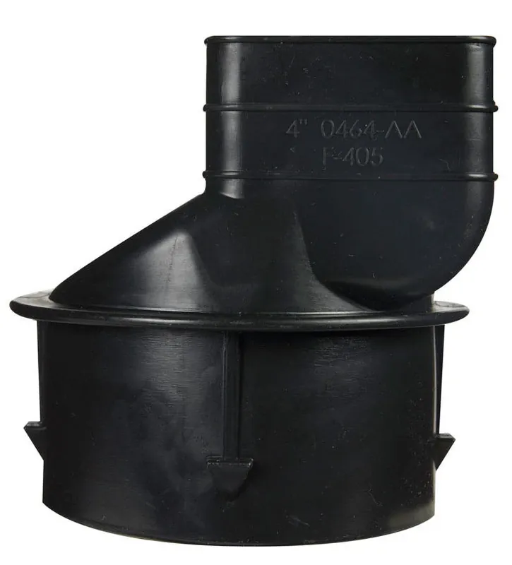 3¼" Snap X 2½" Barb Polyethylene Downspout Adapter (5" Length)