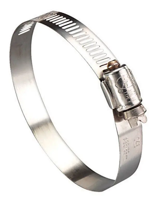 Hy Gear 9/16 In To 1-1/4 In. Sae 12 Silver Stainless Steel Hose Clamp