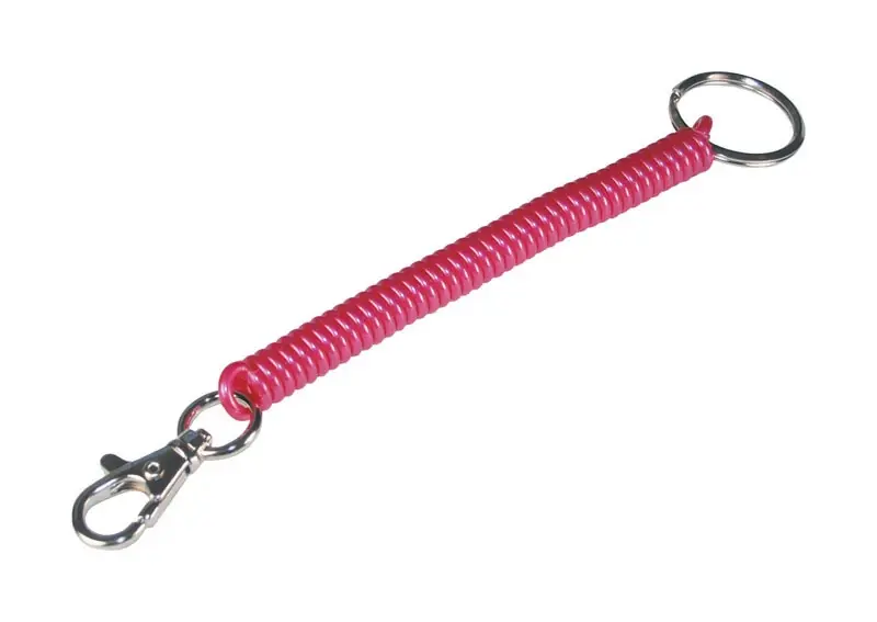 Metal/plastic Assorted Coil Keychain With Snap