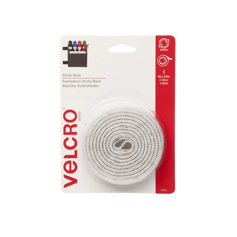 Sticky Back Medium Nylon Hook And Loop Fastener 60 In. L 1 Pk