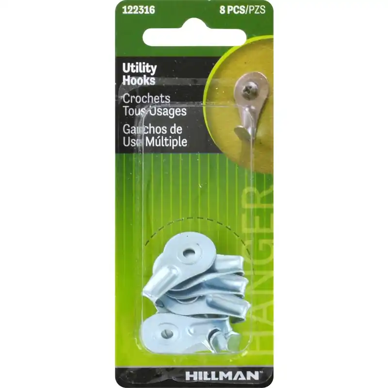 Zinc Silver Utility Utility Hooks 1 Lb 1 Pk
