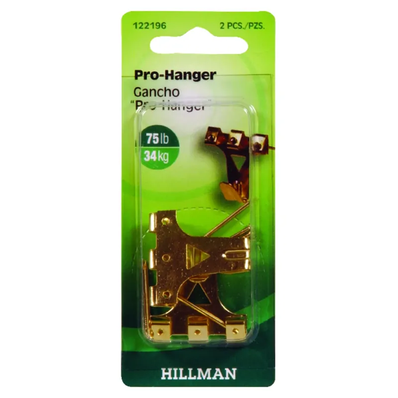 Brass-plated Gold Professional Picture Hanger 75 Lb 1 Pk