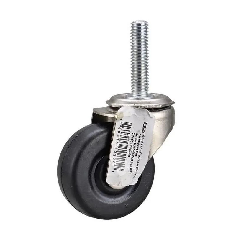 2 In. D Swivel Soft Rubber Caster 75 Lb 1 Pk