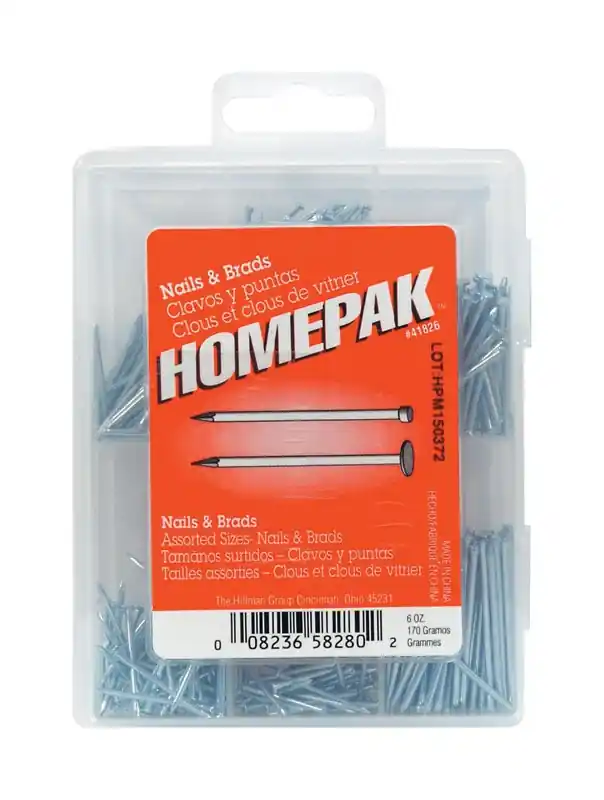 Assorted In. Assorted Steel Assorted Nails, Tacks, Brads And Screws Set Assorted Head