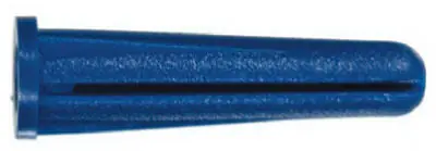 .164 In. D X 7/8 In. L Plastic Flat Head Conical Anchor 50 Pk