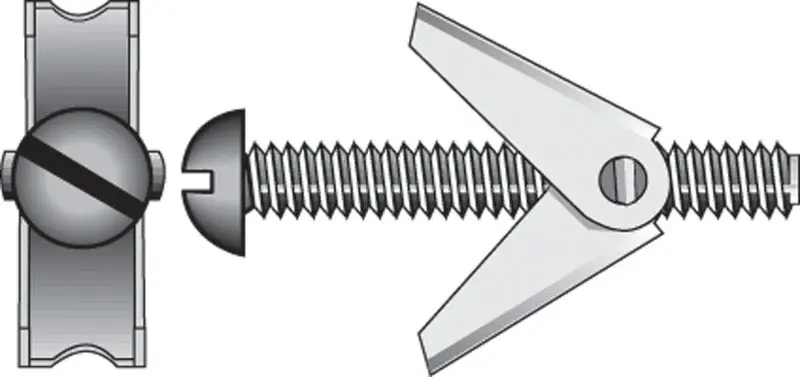 1/4 In. D X 4 In. L Round Zinc-plated Steel Toggle Bolt 1 Pk