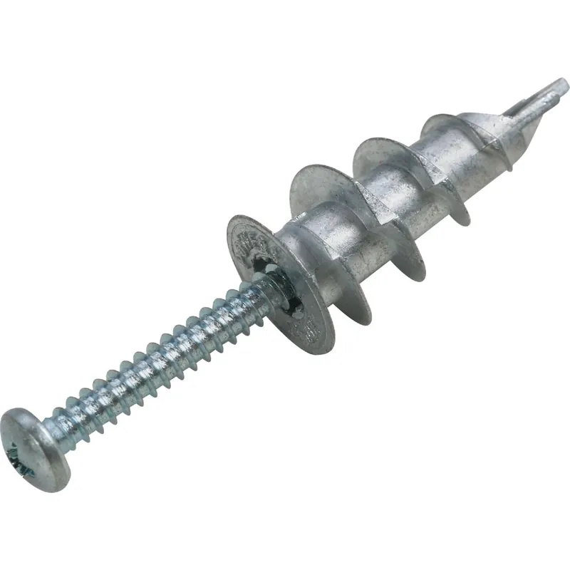 .164 In. D X 1.5 In. L Zinc Pan Head Drywall Anchors 10 Pc