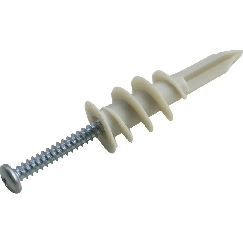 .164 In. D X 1.5 In. L Plastic Pan Head Drywall Anchor 10 Pc
