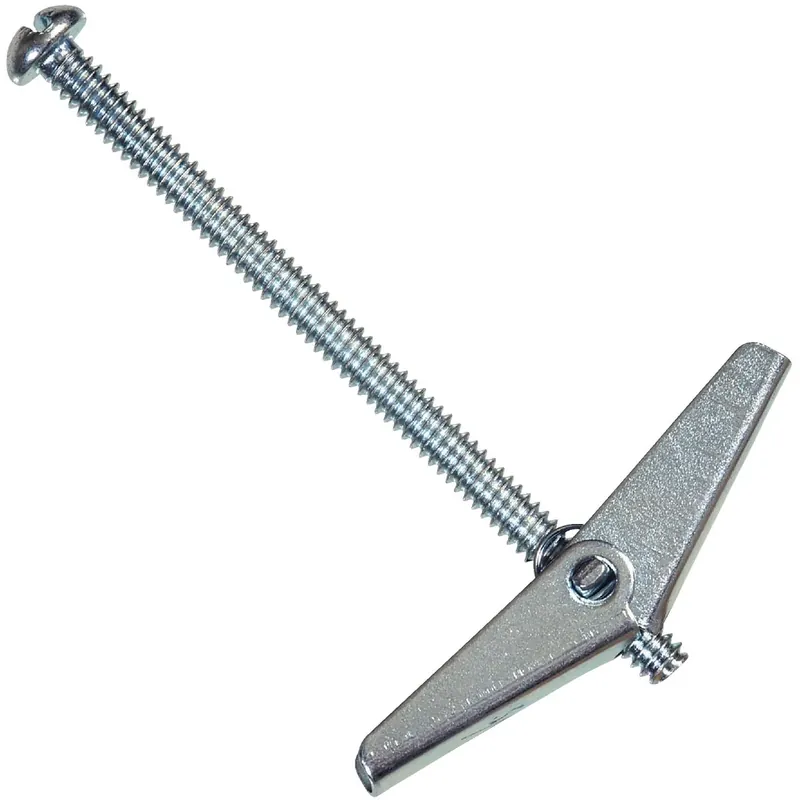 1/8 In. D X 3 In. L Round Zinc-plated Steel Toggle Bolt 15 Pk
