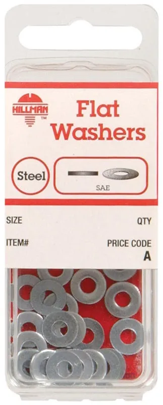 3/16" Zinc‑plated Steel Sae Flat Washers – Pack Of 30